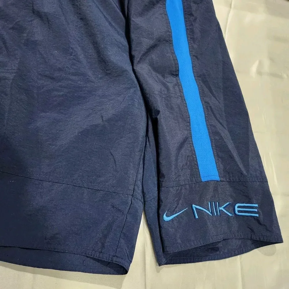Vintage Nike Swim Trunks Men L *READ* Board Track Shorts Mesh Lined Y2K Spellout